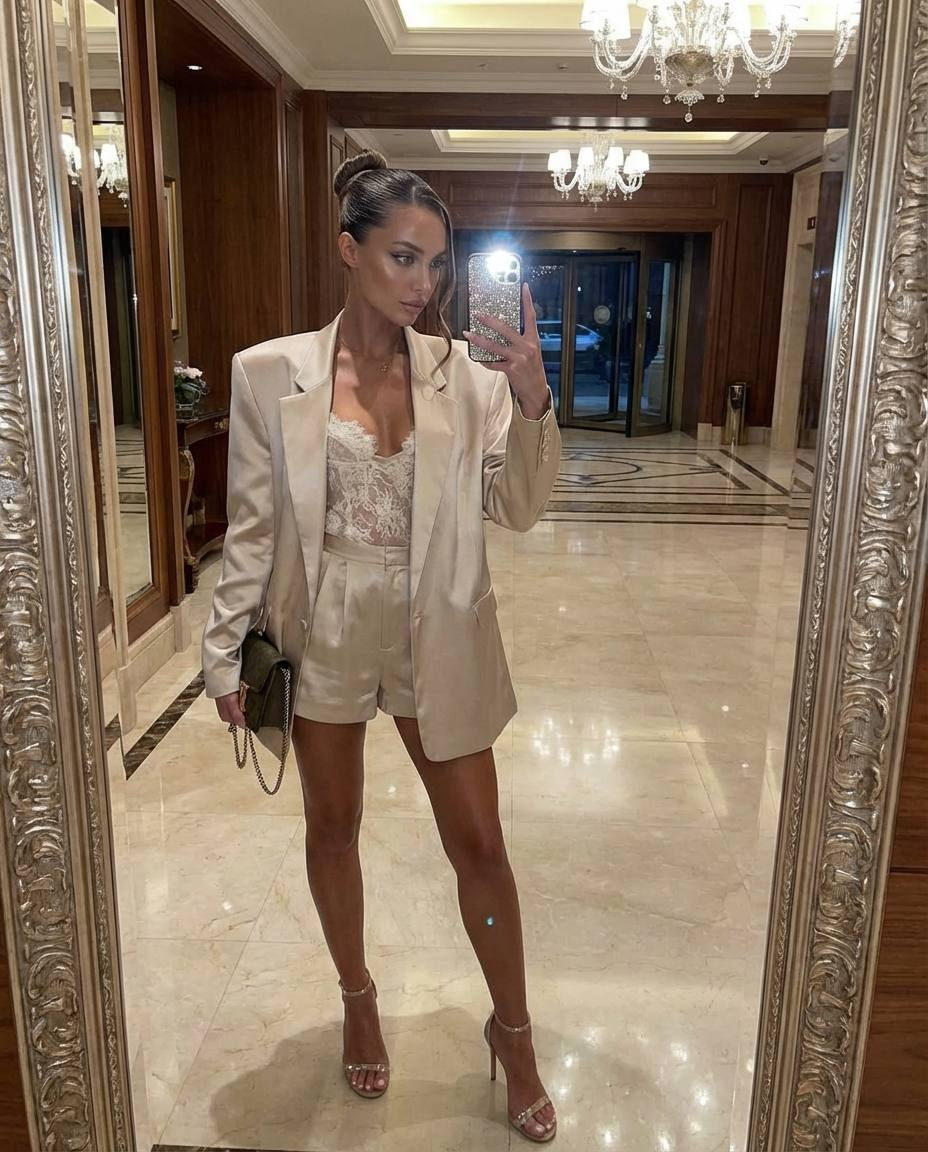 Hotel Lobby Mirror Selfie Realistic