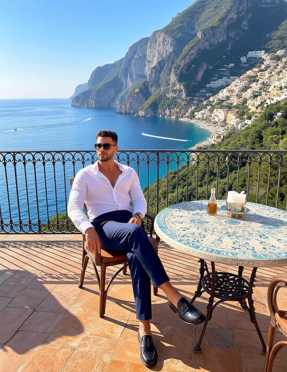 Coastal Balcony Sunglasses Pose reference photo