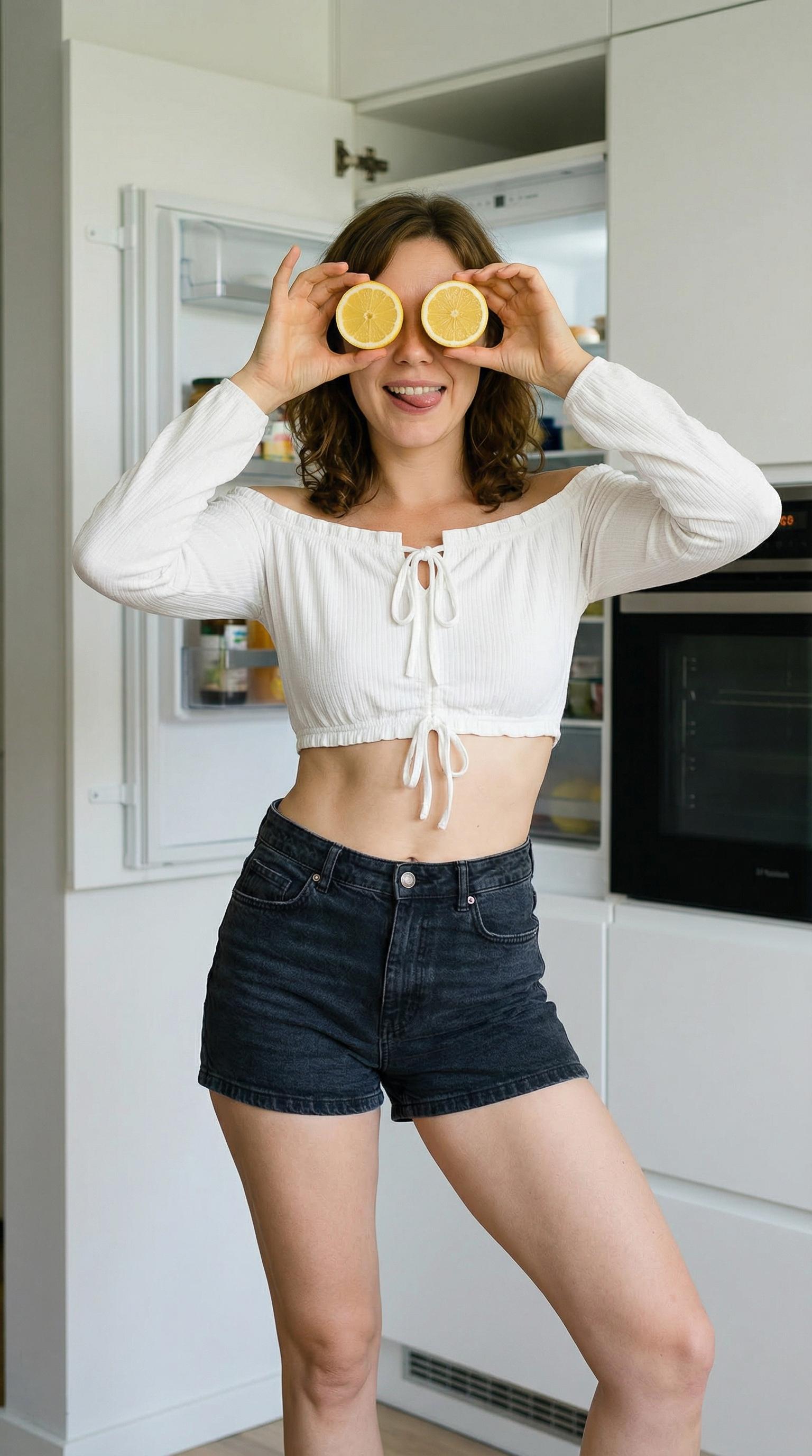Modern Kitchen Yellow Lemon Pose