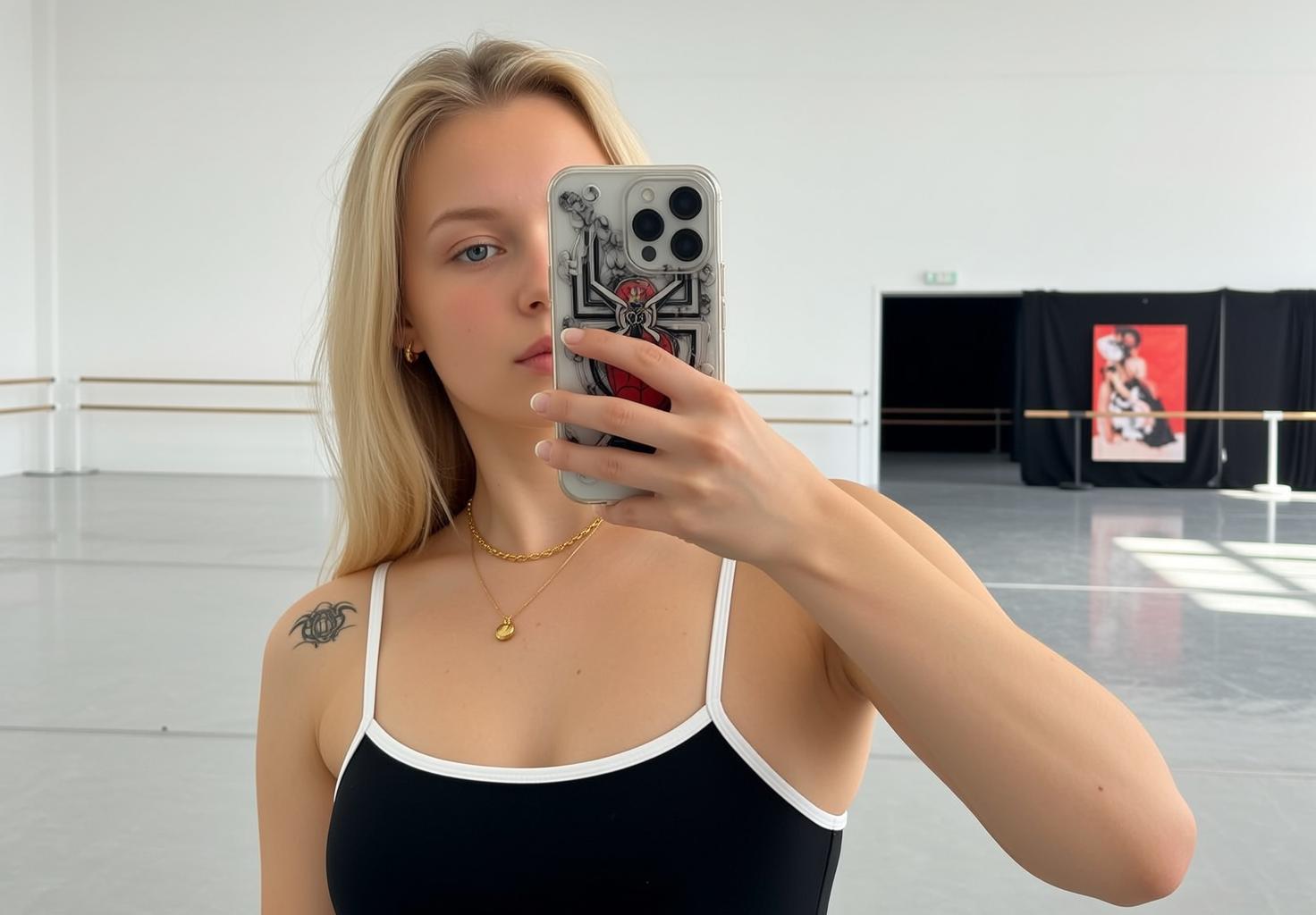 Explore Taking Selfie Ballet Studio Holding Her reference photo