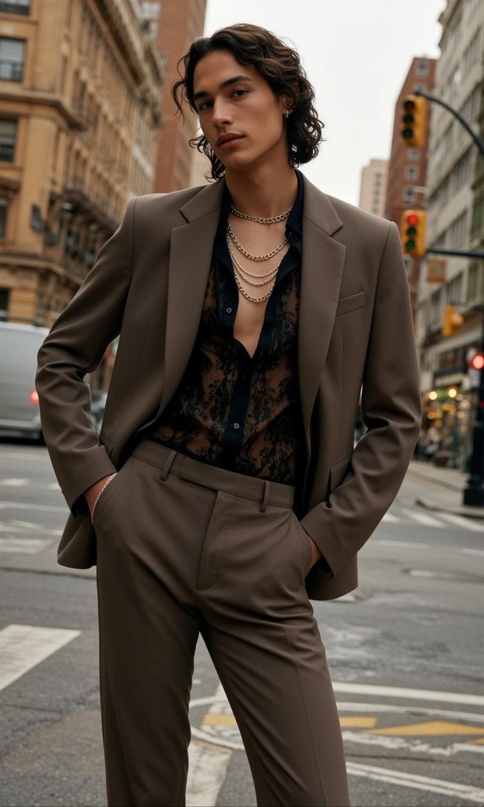 Lace Shirt City Street reference photo