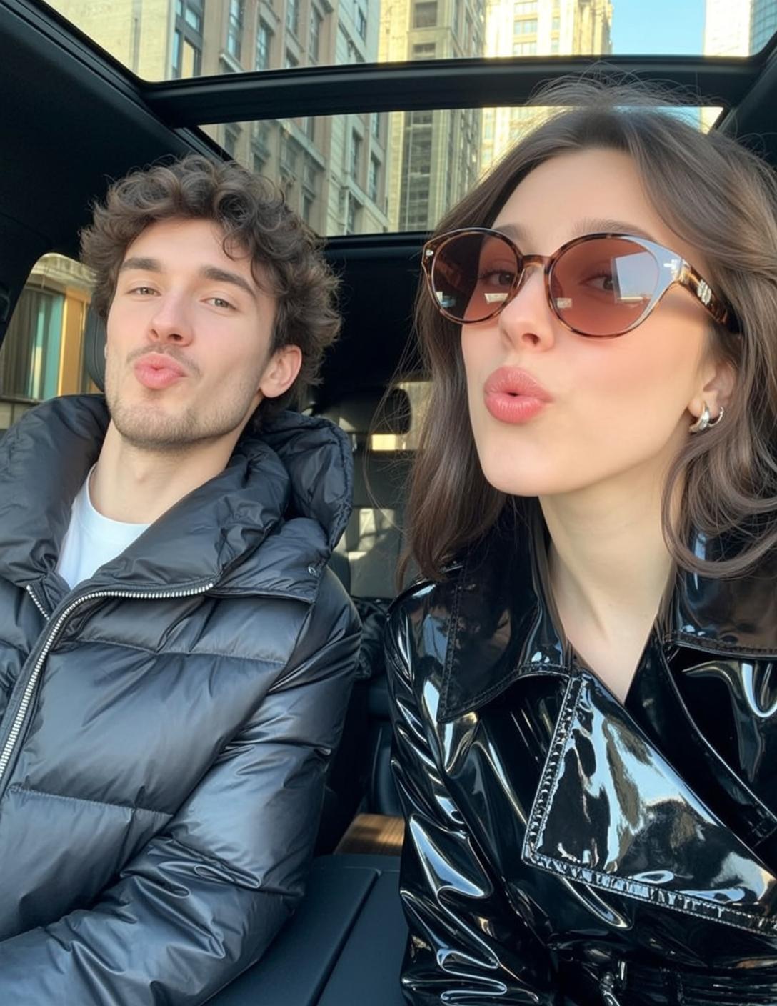 Car Selfie Puffer Jackets reference photo