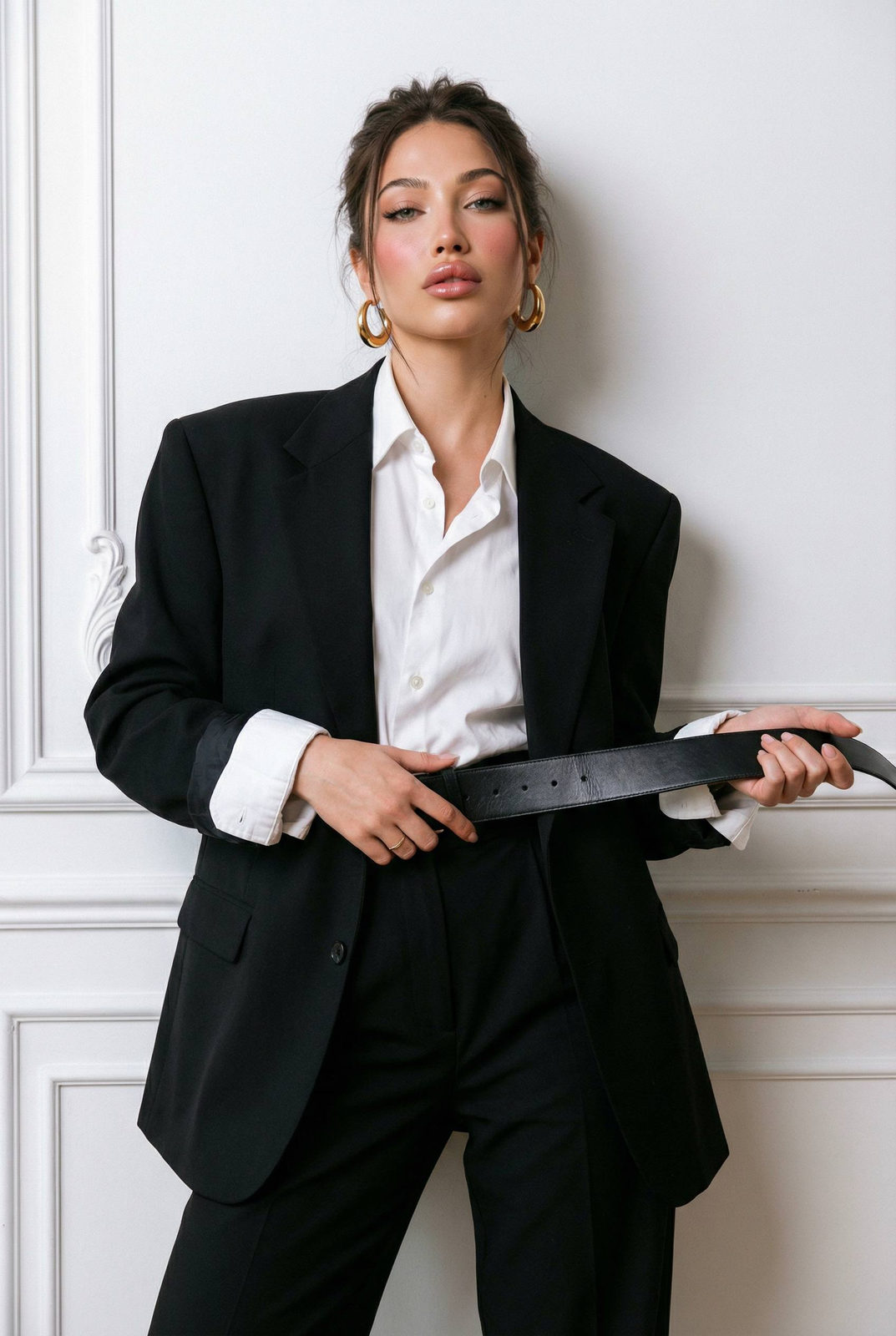 Realistic Studio Woman Fashion Portrait