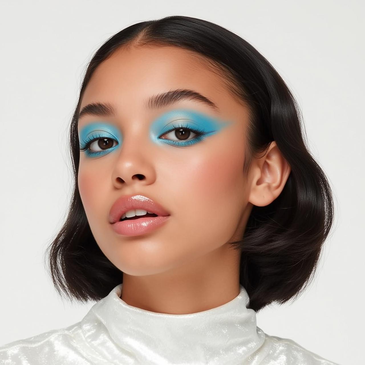 Makeup Shown Chest Facing Directly Towards Her reference photo