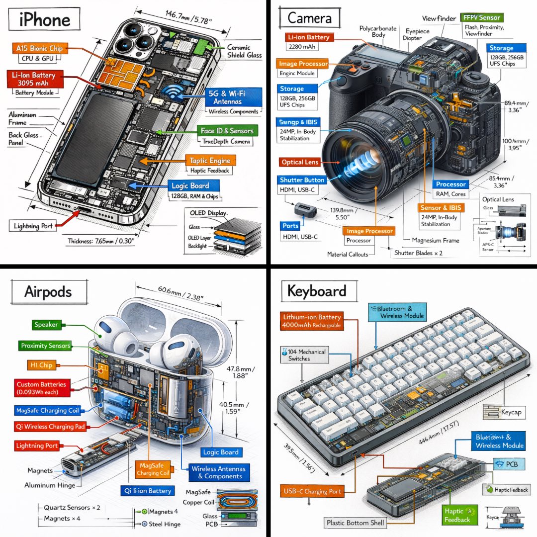 Realistic Isometric Object Technical Infographic
