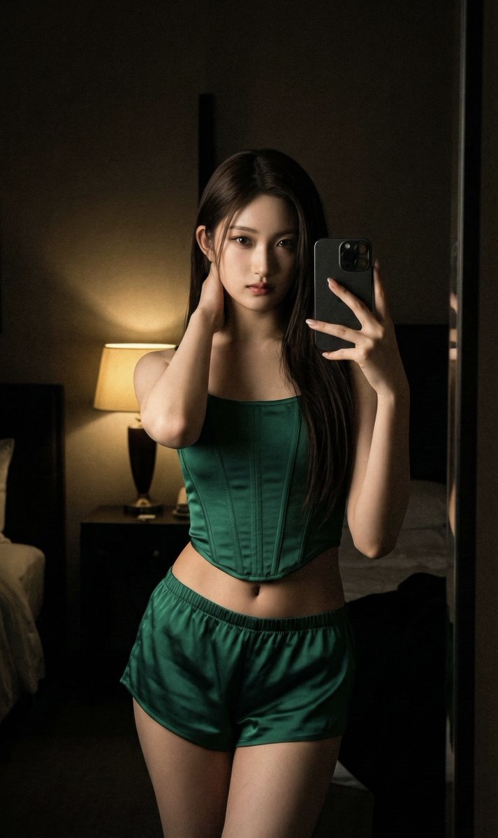 Kpop Star Mirror Selfie Cinematic Darkness Luxury Realism