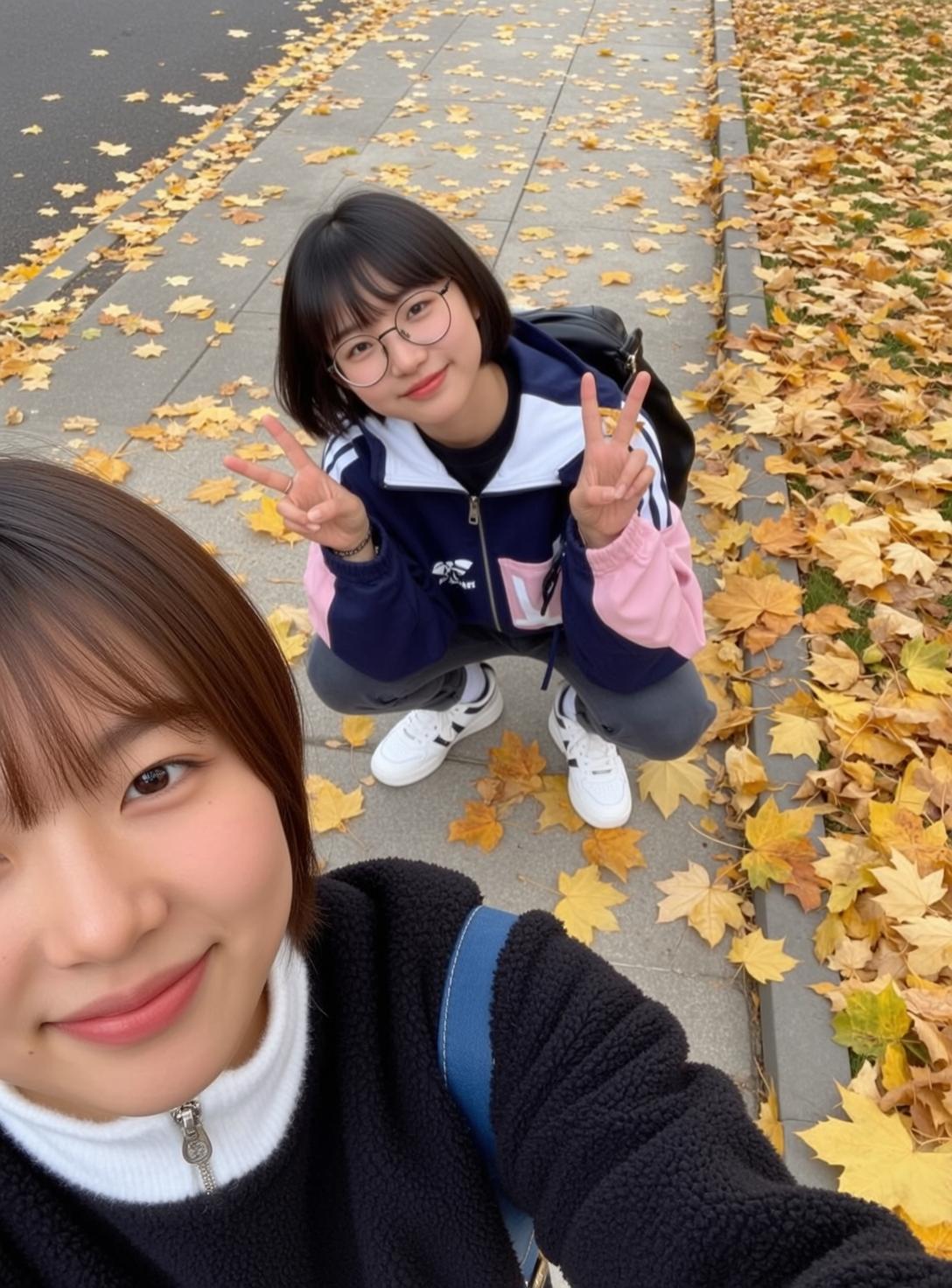 Explore Medium Captures Two Young Women Taking reference photo