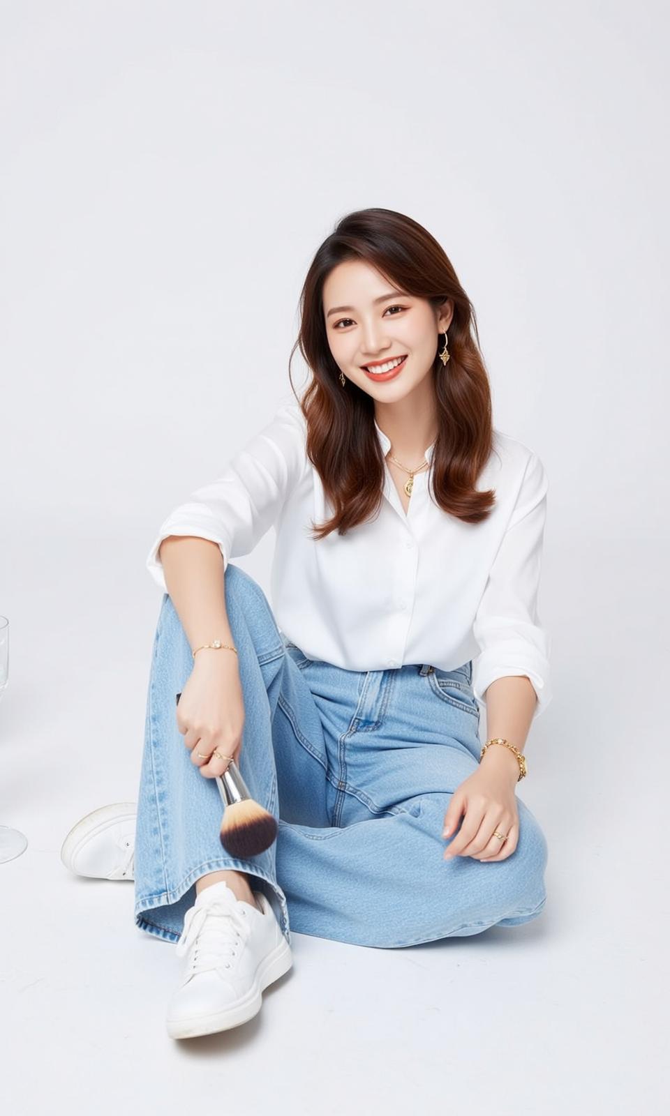 Creative Soft Studio Clean Minimalist Fashion Young reference photo