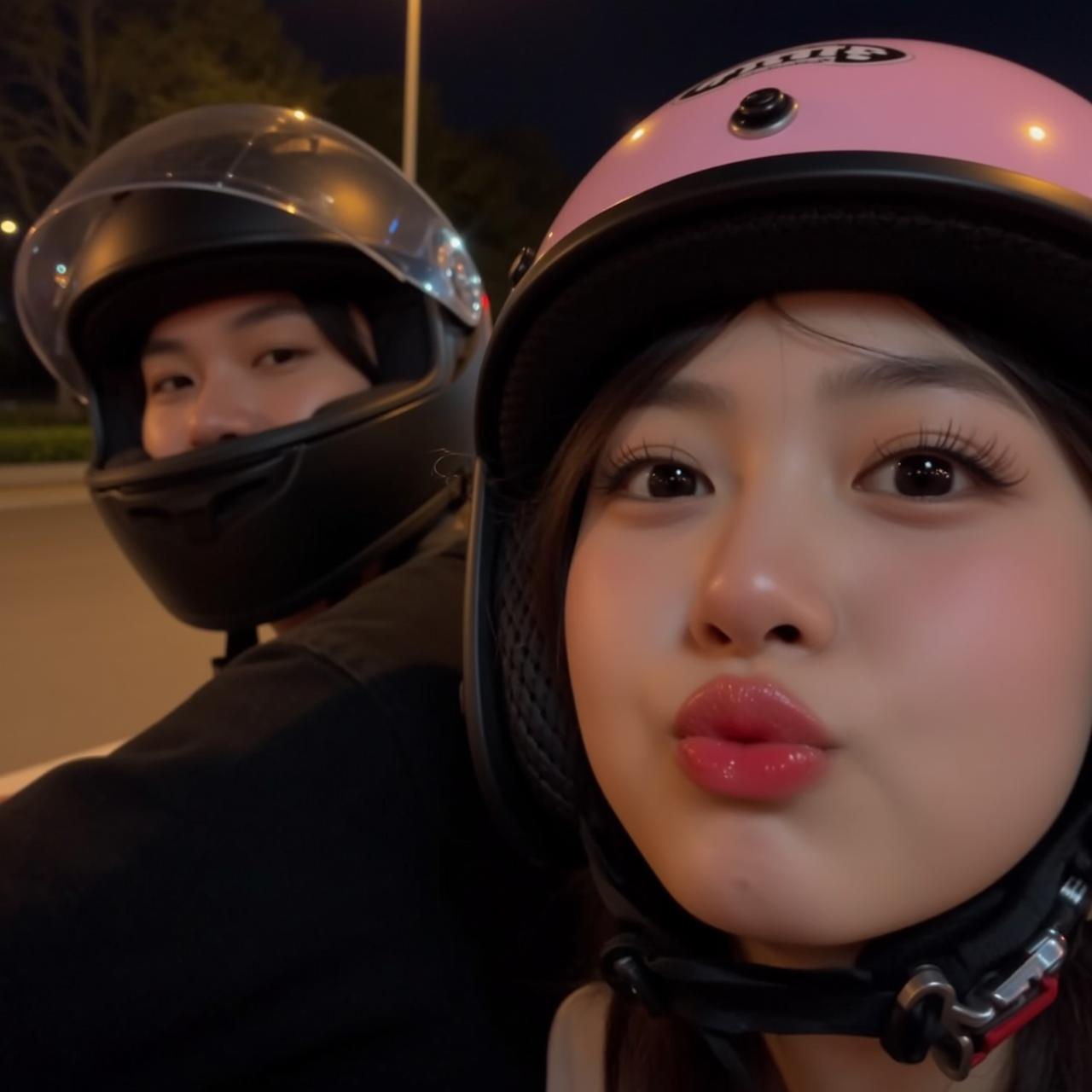 Explore Close-up Medium Captures Two People Motorcycle reference photo