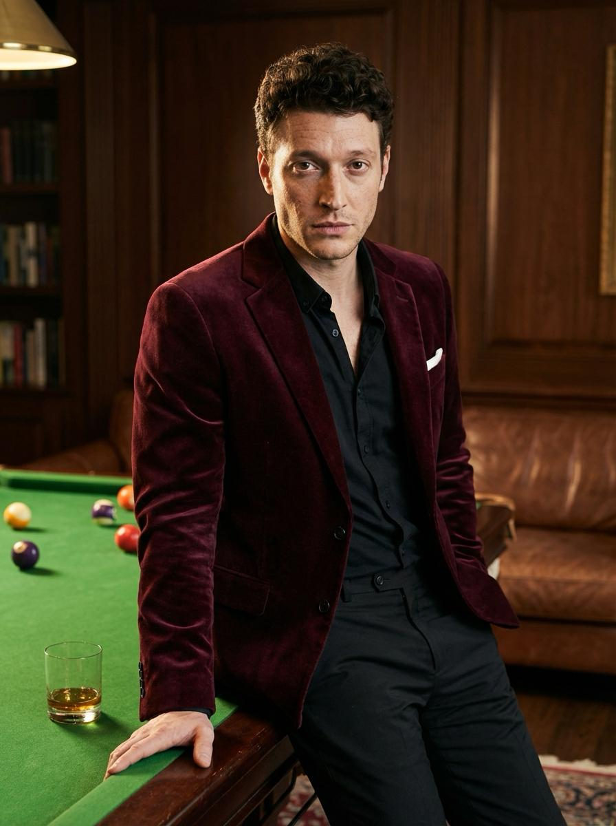 Man Pool Table Cinematic Portrait Realistic