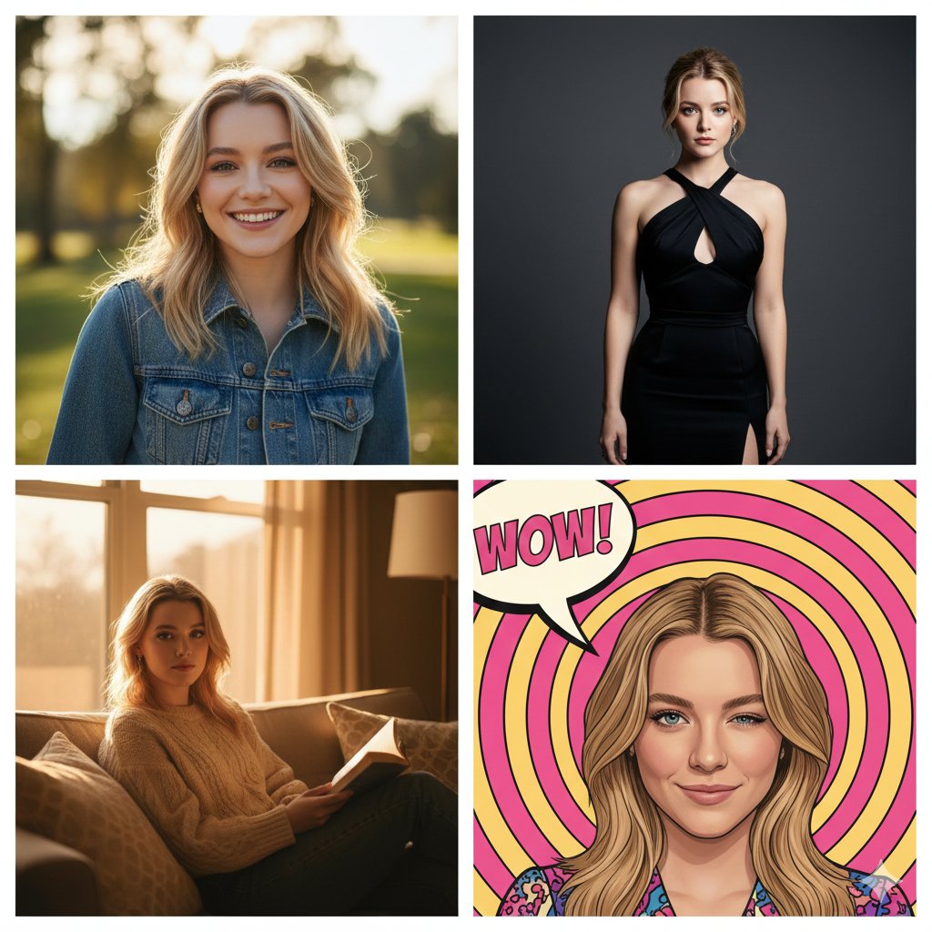 Bright outdoor portrait with a joyful smile in a denim jacket during golden hour