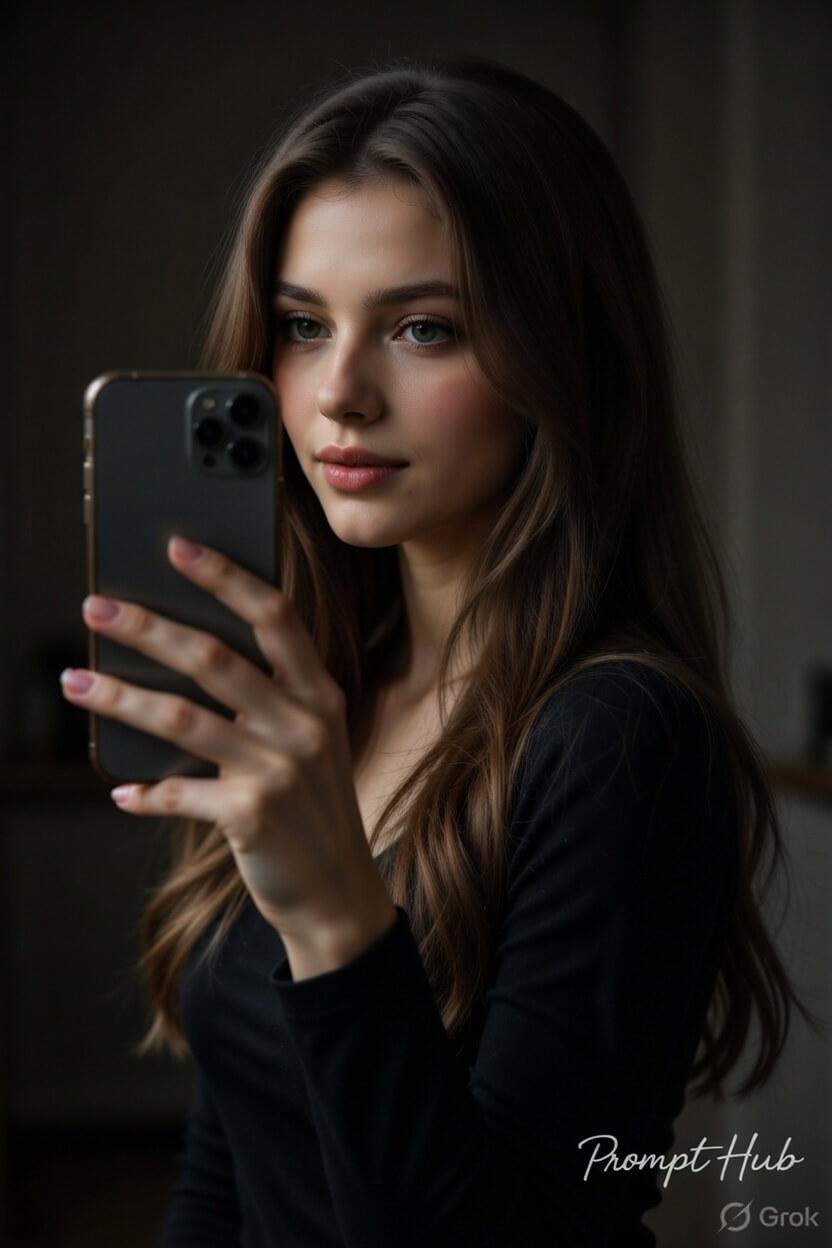 Taking Selfie With Smartphone Soft Lighting