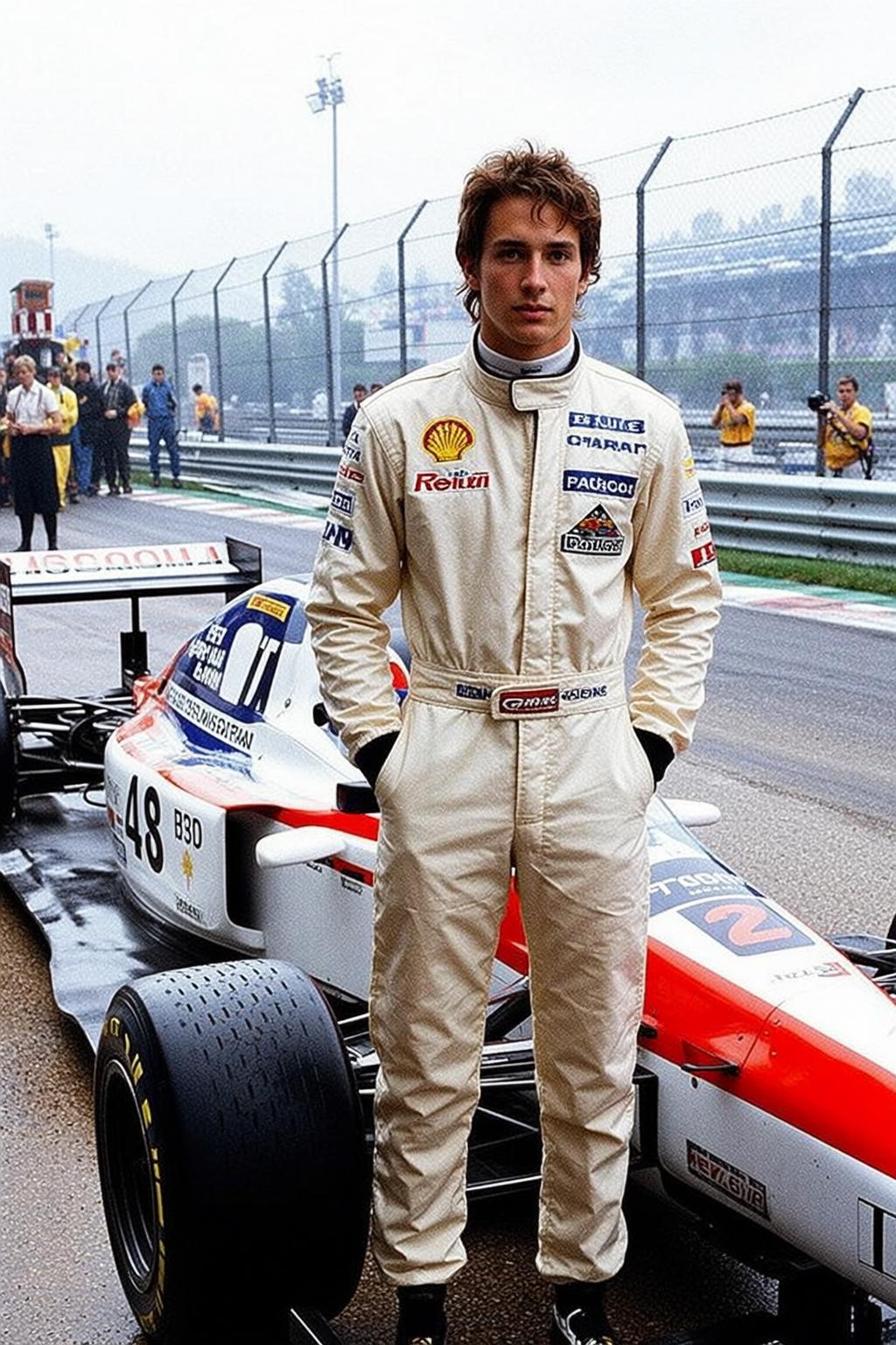 Beige Racing Suit Track Look reference photo