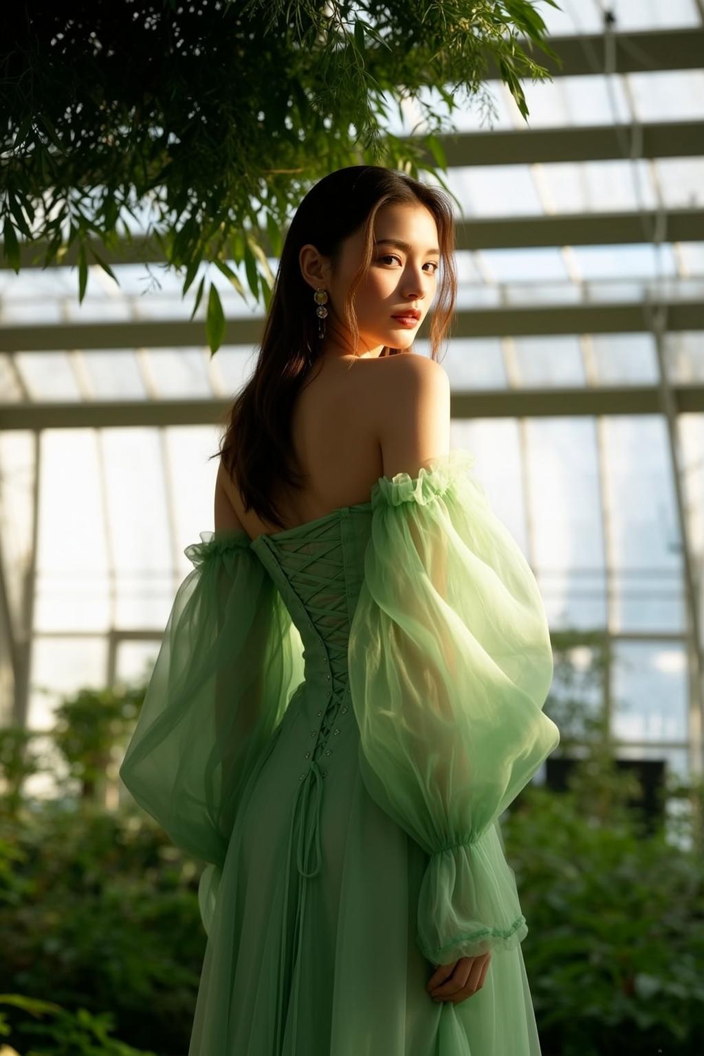 Greenhouse Gown Over Shoulder reference photo