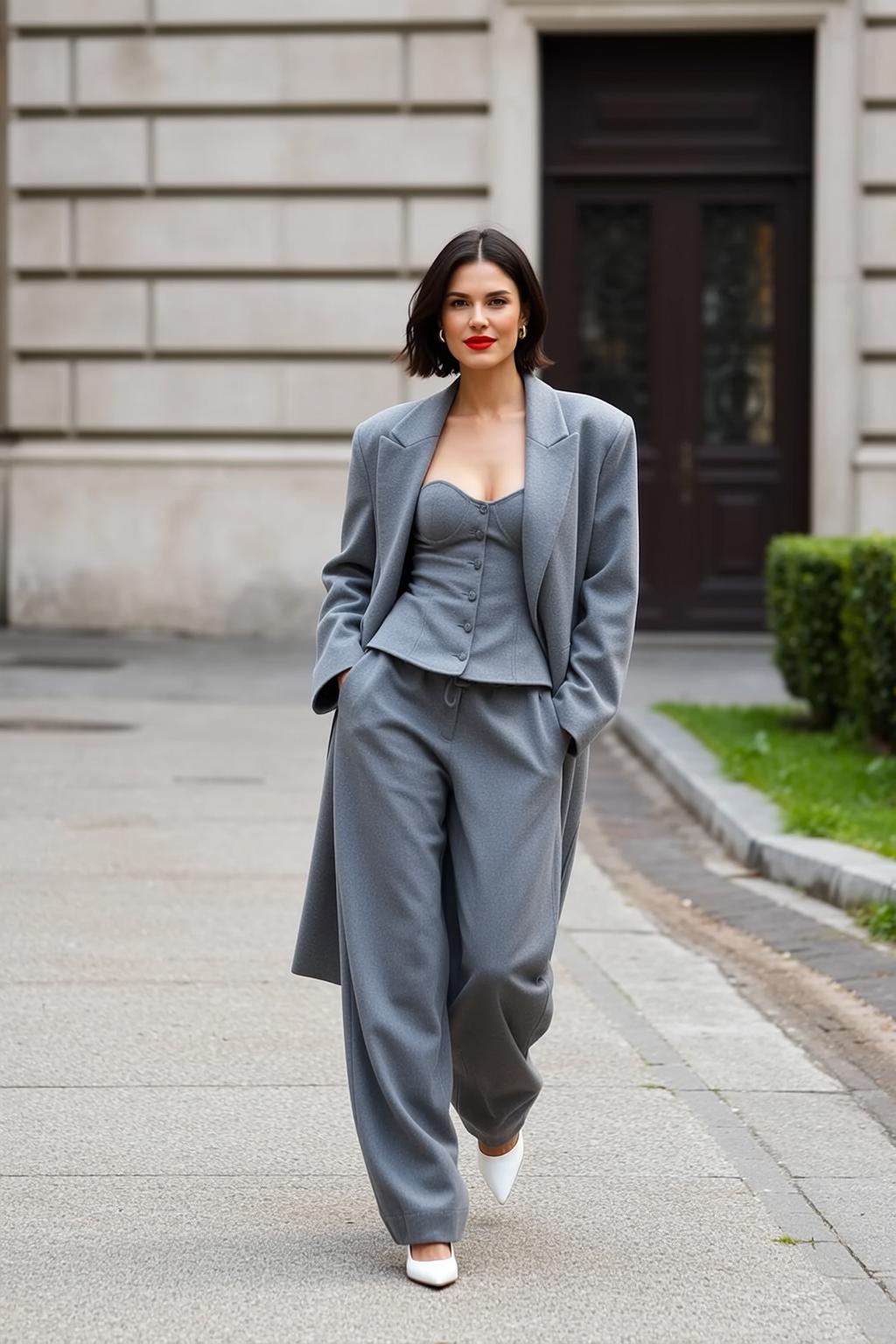 Fashion Week Short Dark Bob Cut Fair reference photo