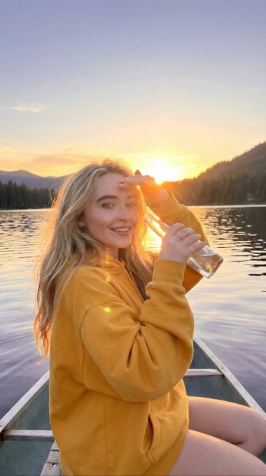 Sunset Canoe Lake Golden Hour Hoodie