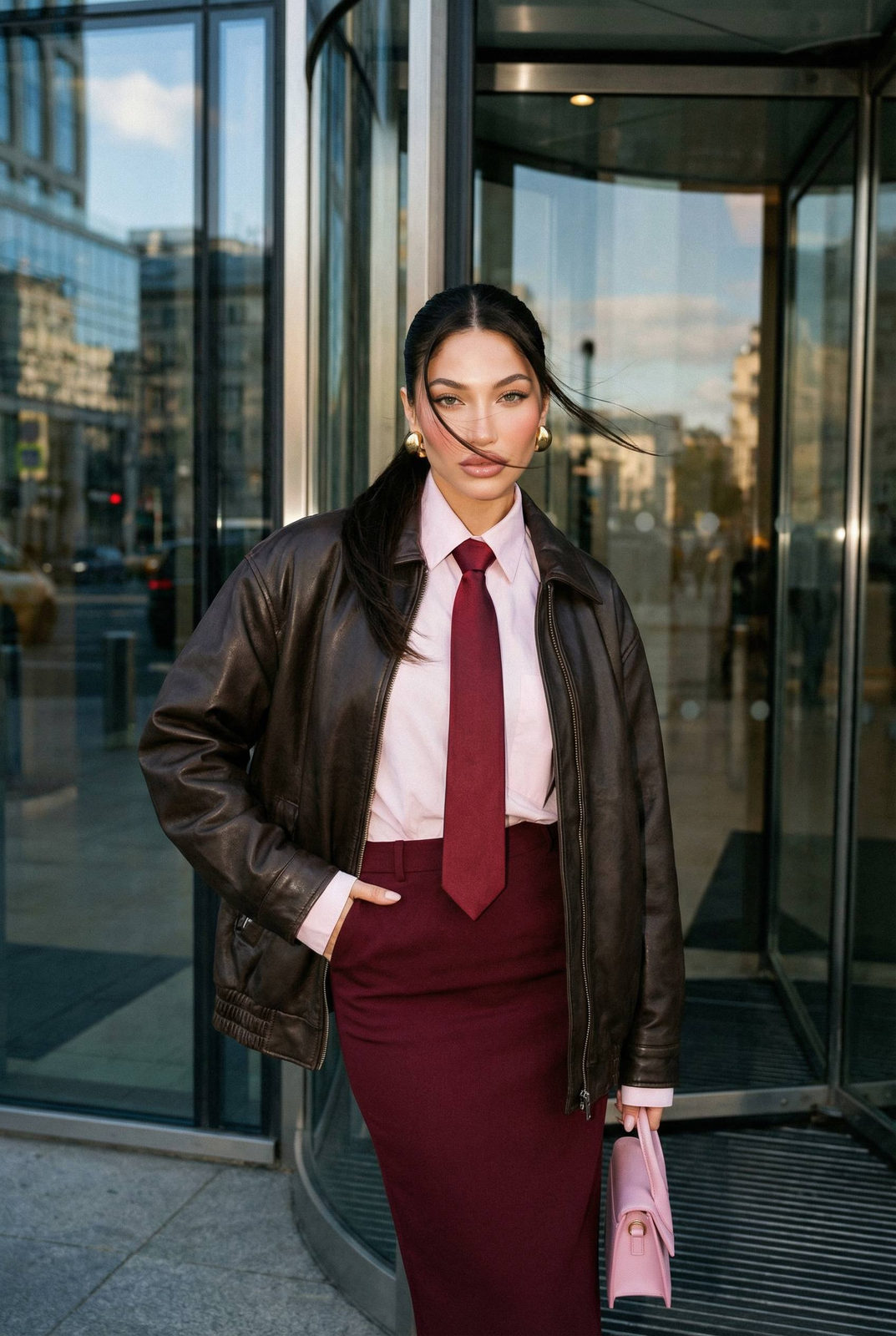 Realistic Woman Fashion Editorial Outdoor