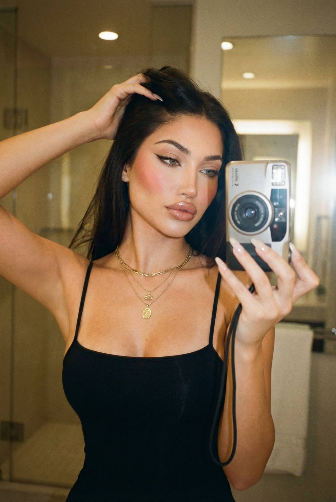 Bathroom Mirror Selfie Realistic Beauty