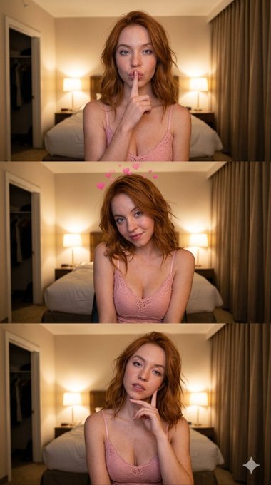 Pink Lace Bralette Hotel Room Triptych Cozy Lighting