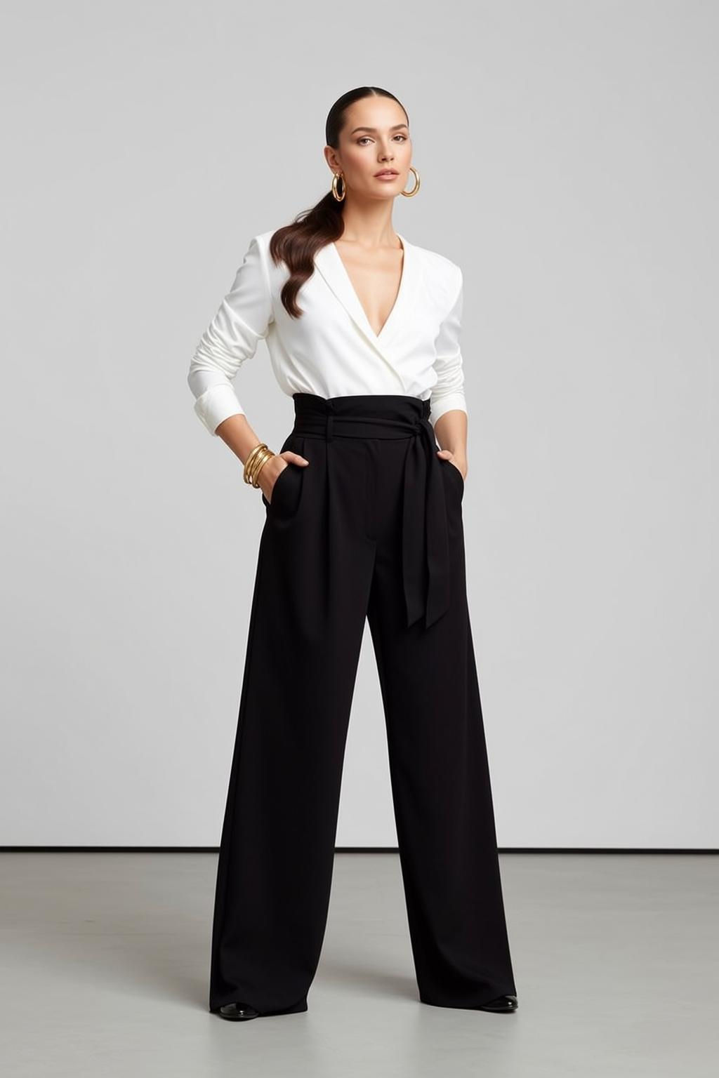 Luxury Dark Brown Pulled Back Ponytail Fair reference photo