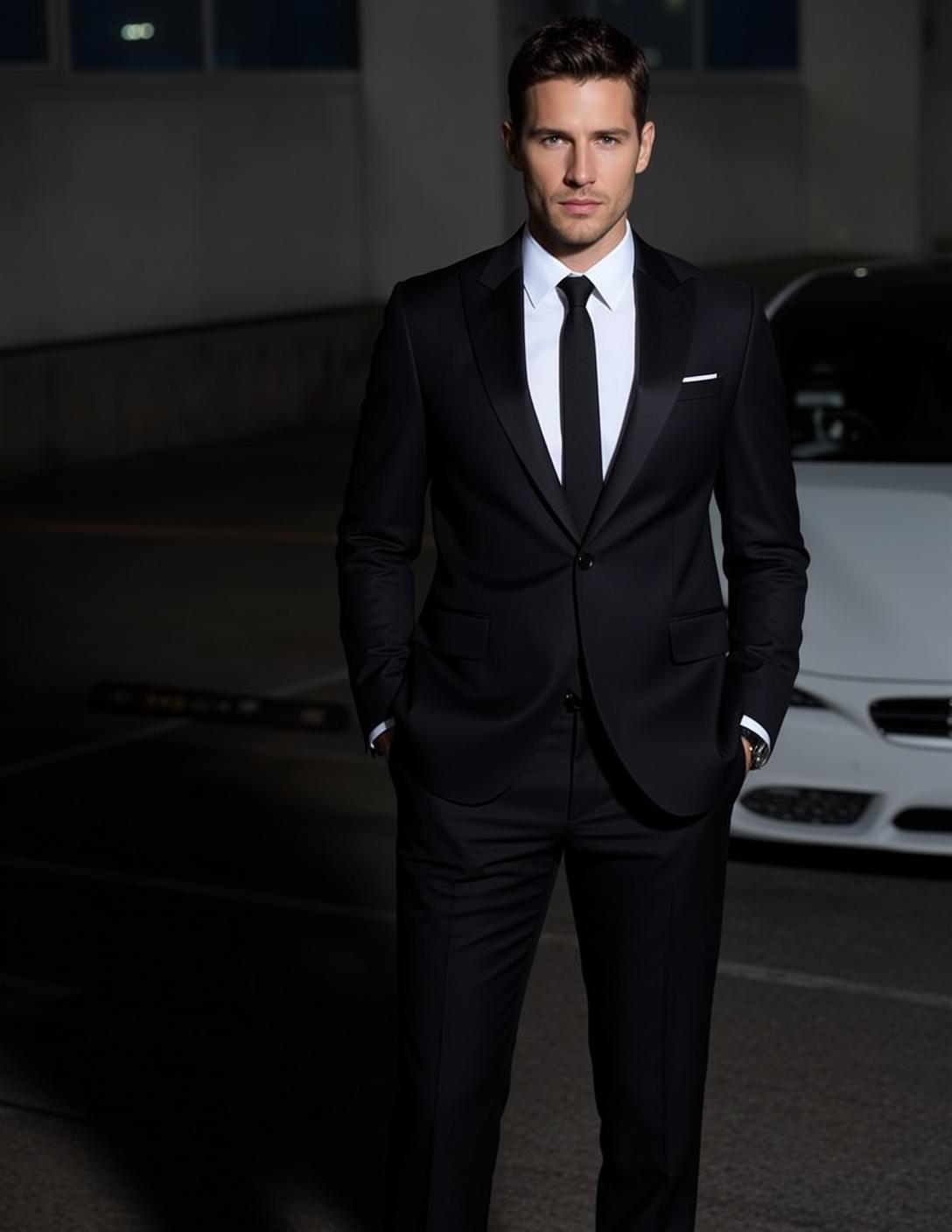 Tuxedo Parking Lot Night reference photo