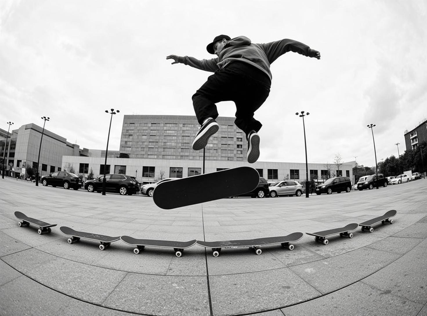 Skateboard Jump Urban Plaza reference photo