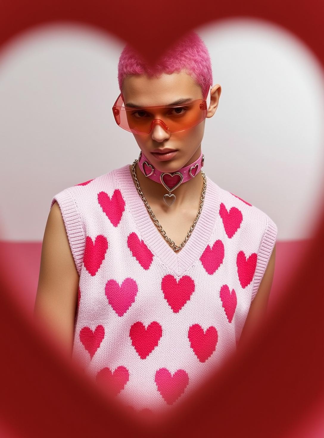 Pink Hearts Studio Portrait reference photo