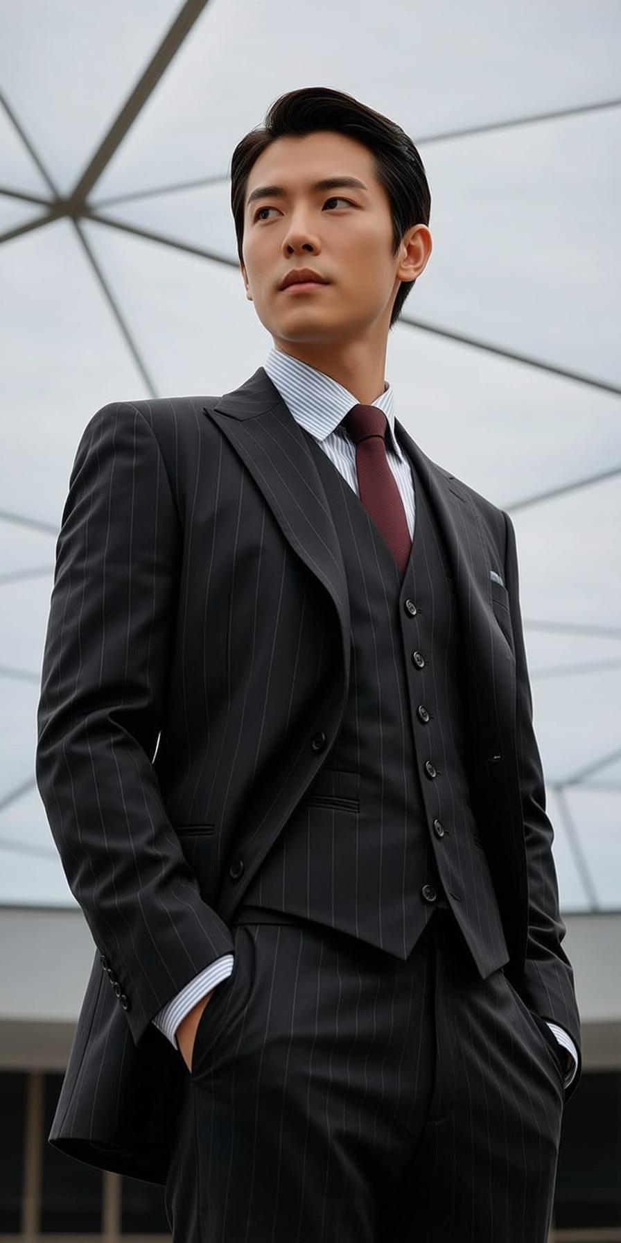 Pinstripe Suit Modern Architecture reference photo