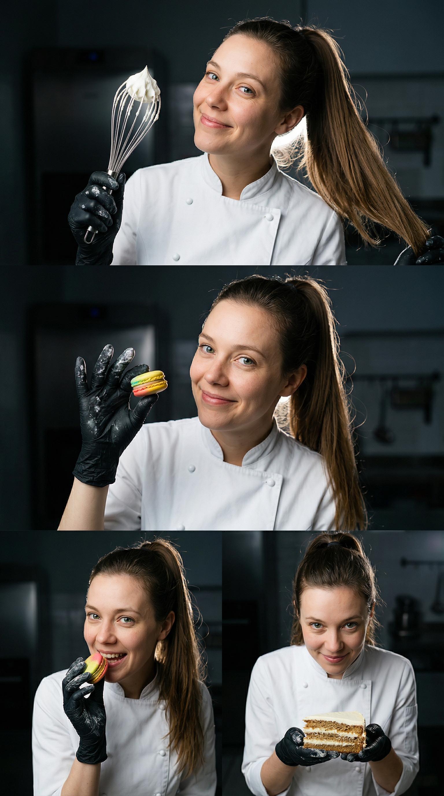 Pastry Chef Playful Kitchen Tools Cream Dessert