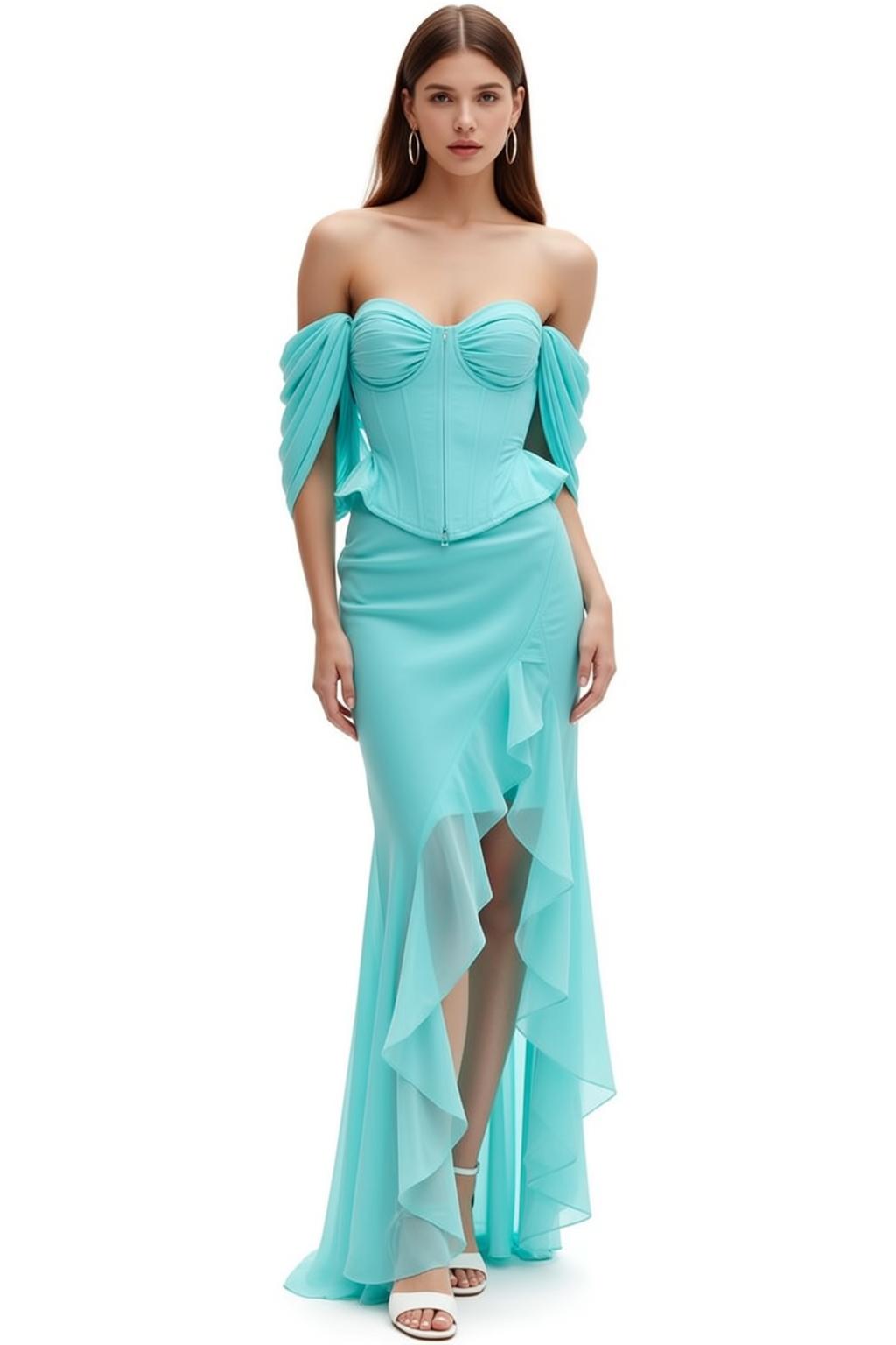 Turquoise Corset Studio Gown Look reference photo