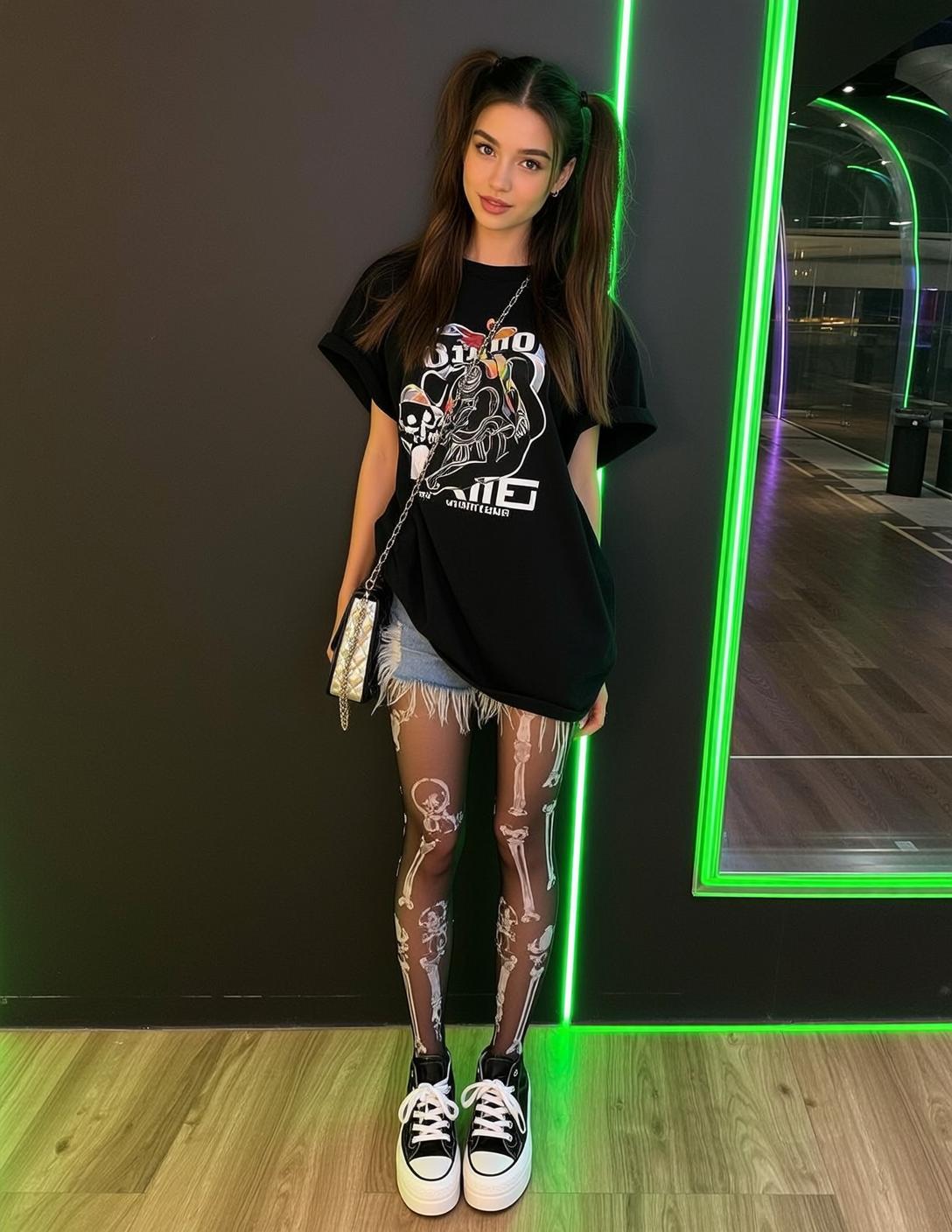Explore Full-body Captures Young Standing Facing Slight