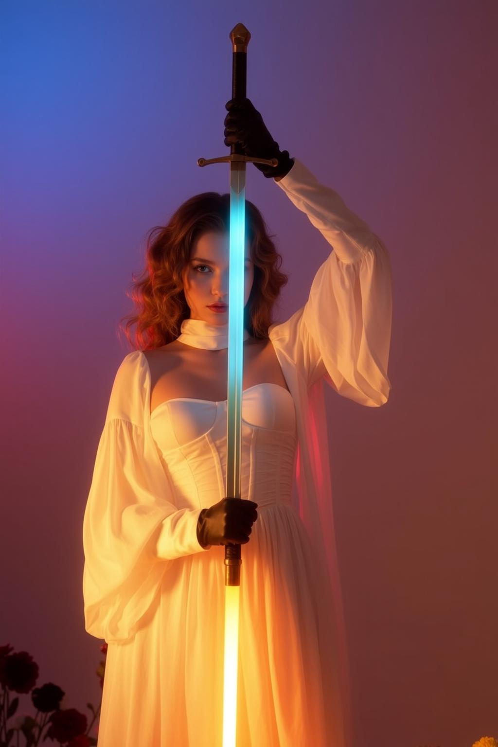 White Cape Sword Roses reference photo
