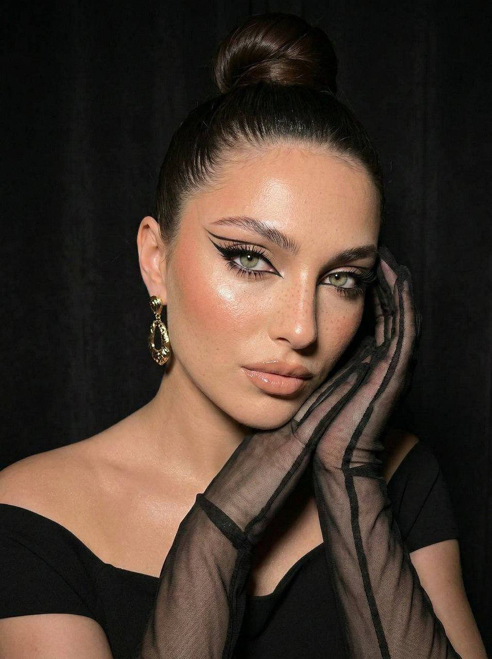 Glamour Portrait Girl Makeup Hairstyle