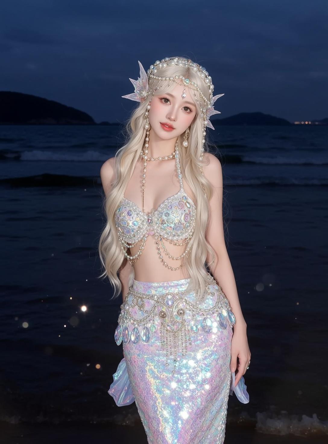 Pearl Mermaid Beach Dusk reference photo
