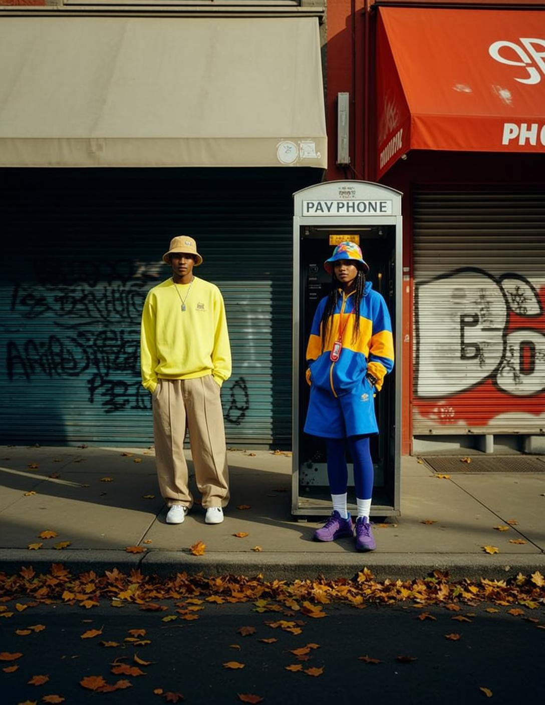Yellow Bucket Hat Graffiti Street reference photo