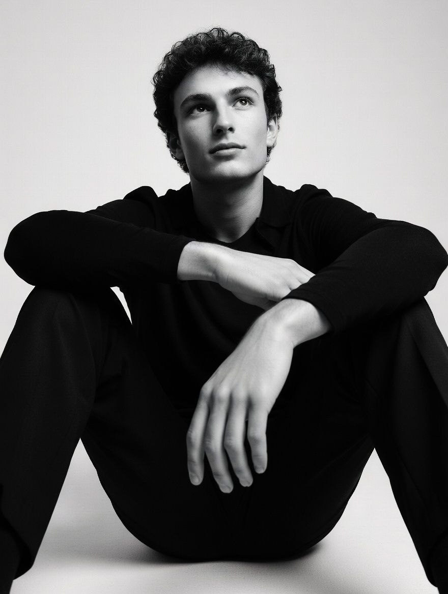 Low Angle Monochrome Fashion Portrait