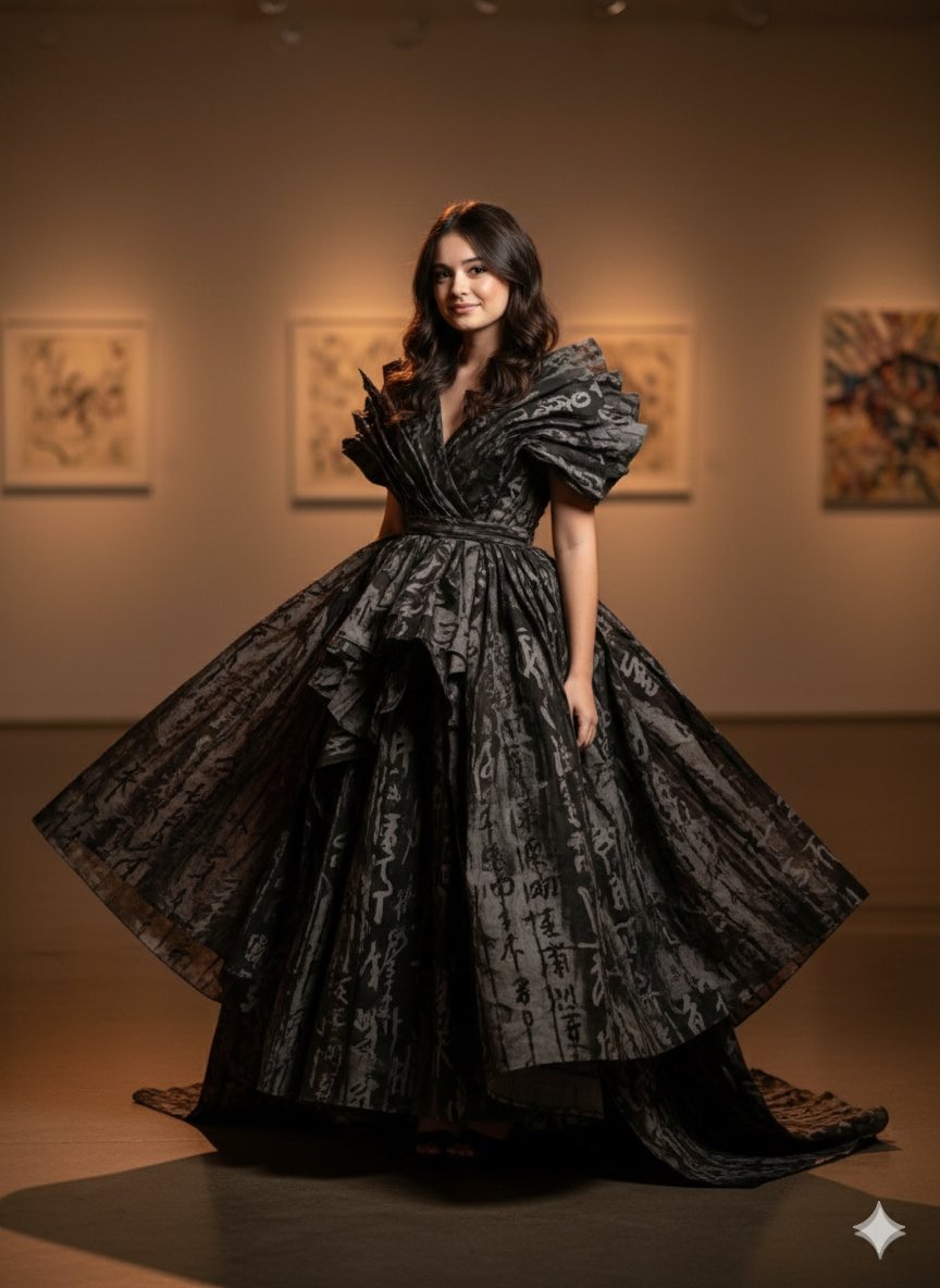 Gallery Calligraphy Gown Soft Smile Cinematic