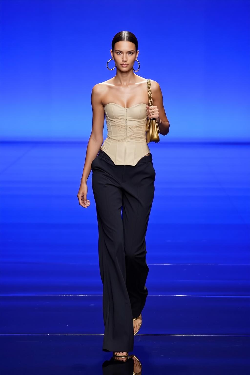 Fashion Week Young Pulled Back Bun Light reference photo