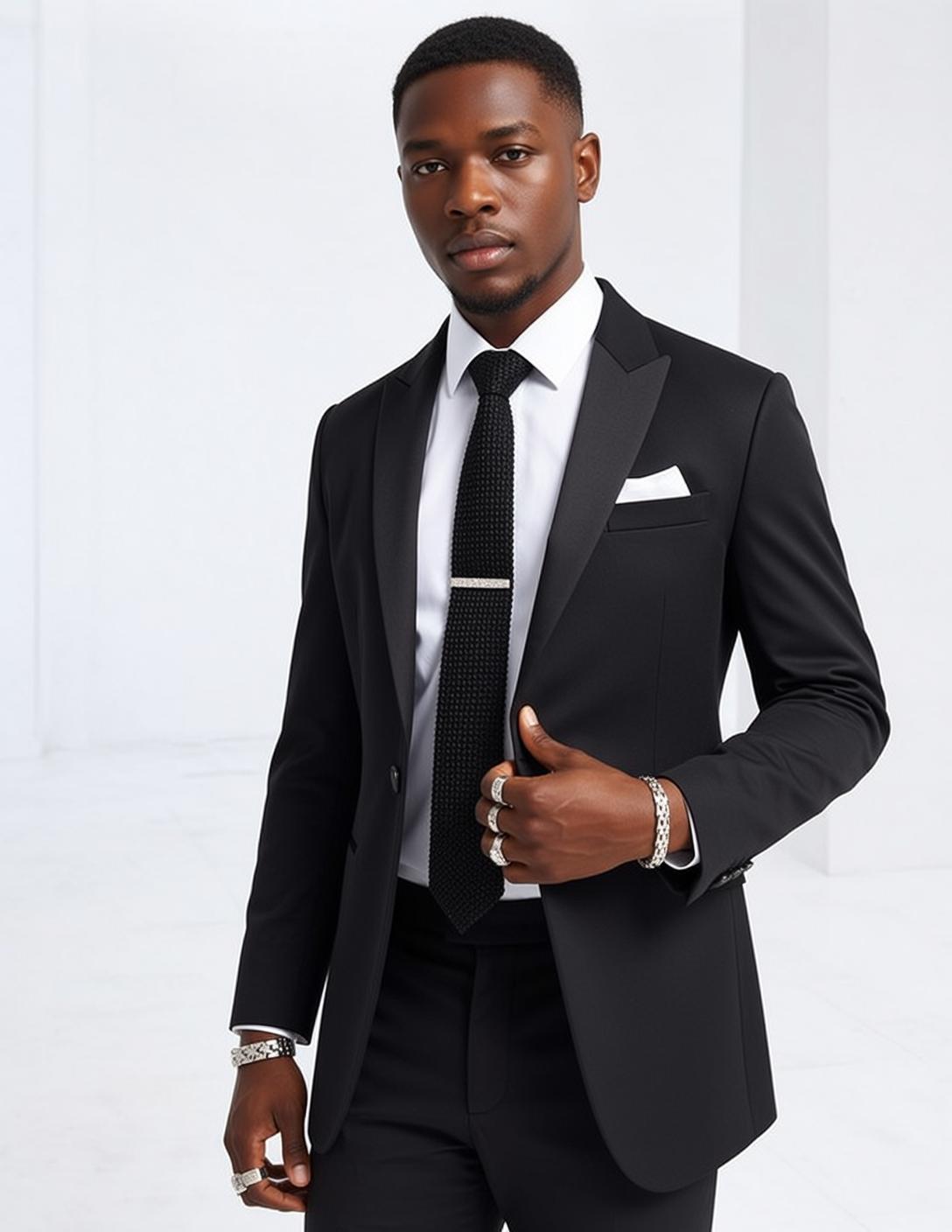 Black Tuxedo Studio Portrait reference photo