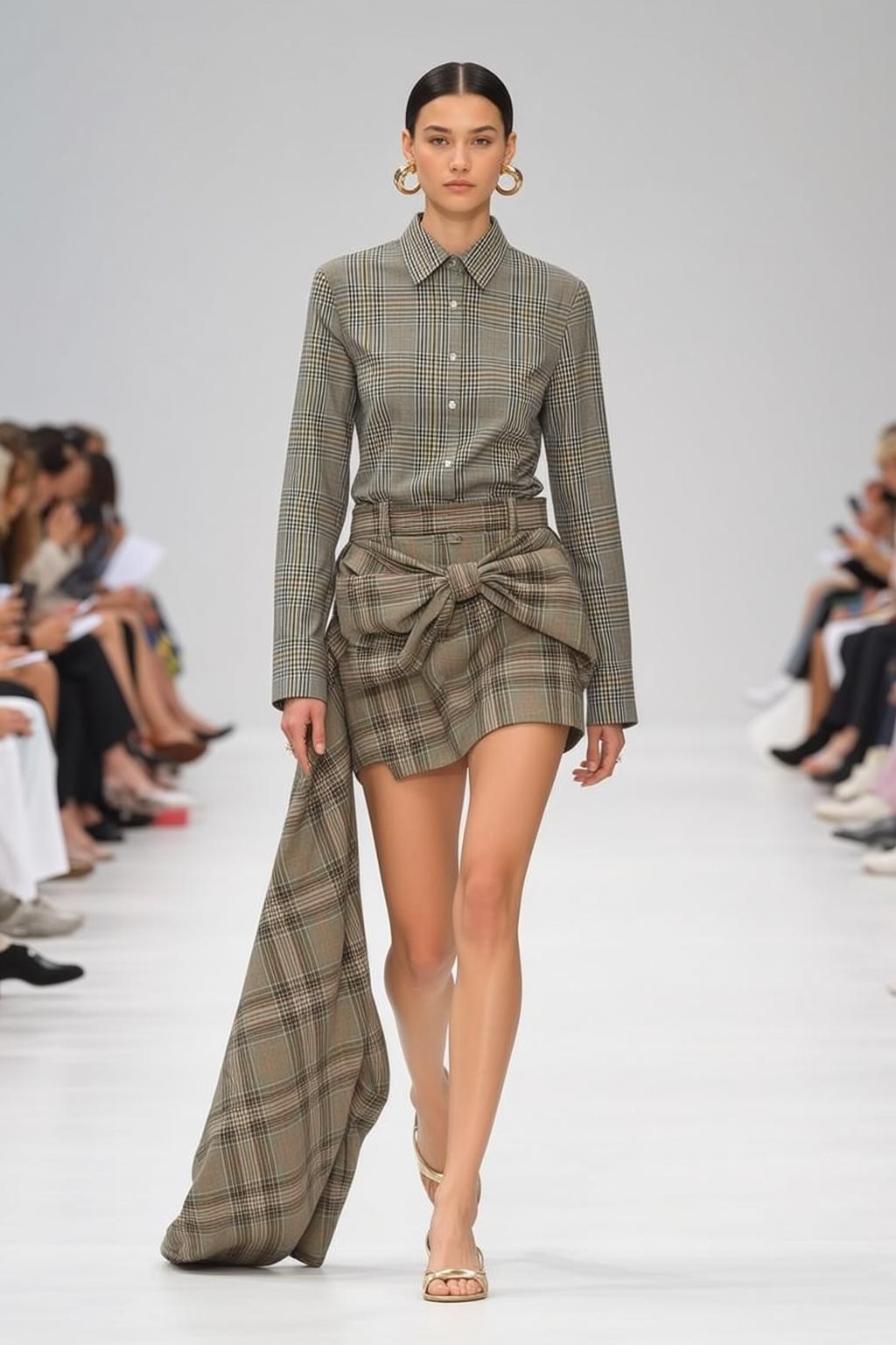 Fashion Week Young Pulled Back Fair Long-sleeved reference photo