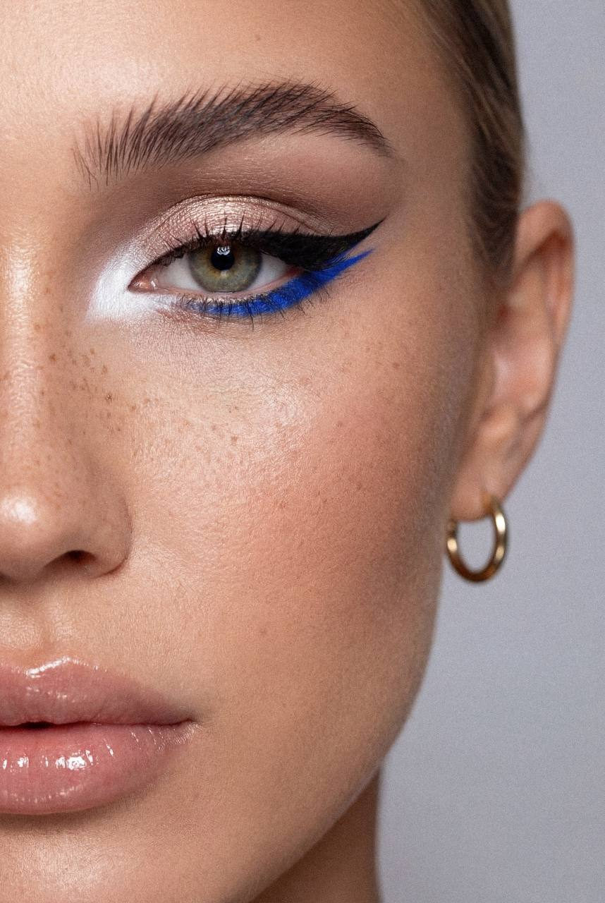 Realistic Eye Makeup Close Up Studio