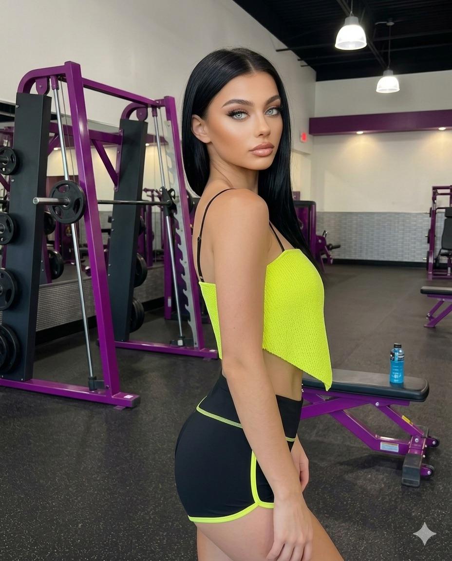 Neon Yellow Crop Top Gym