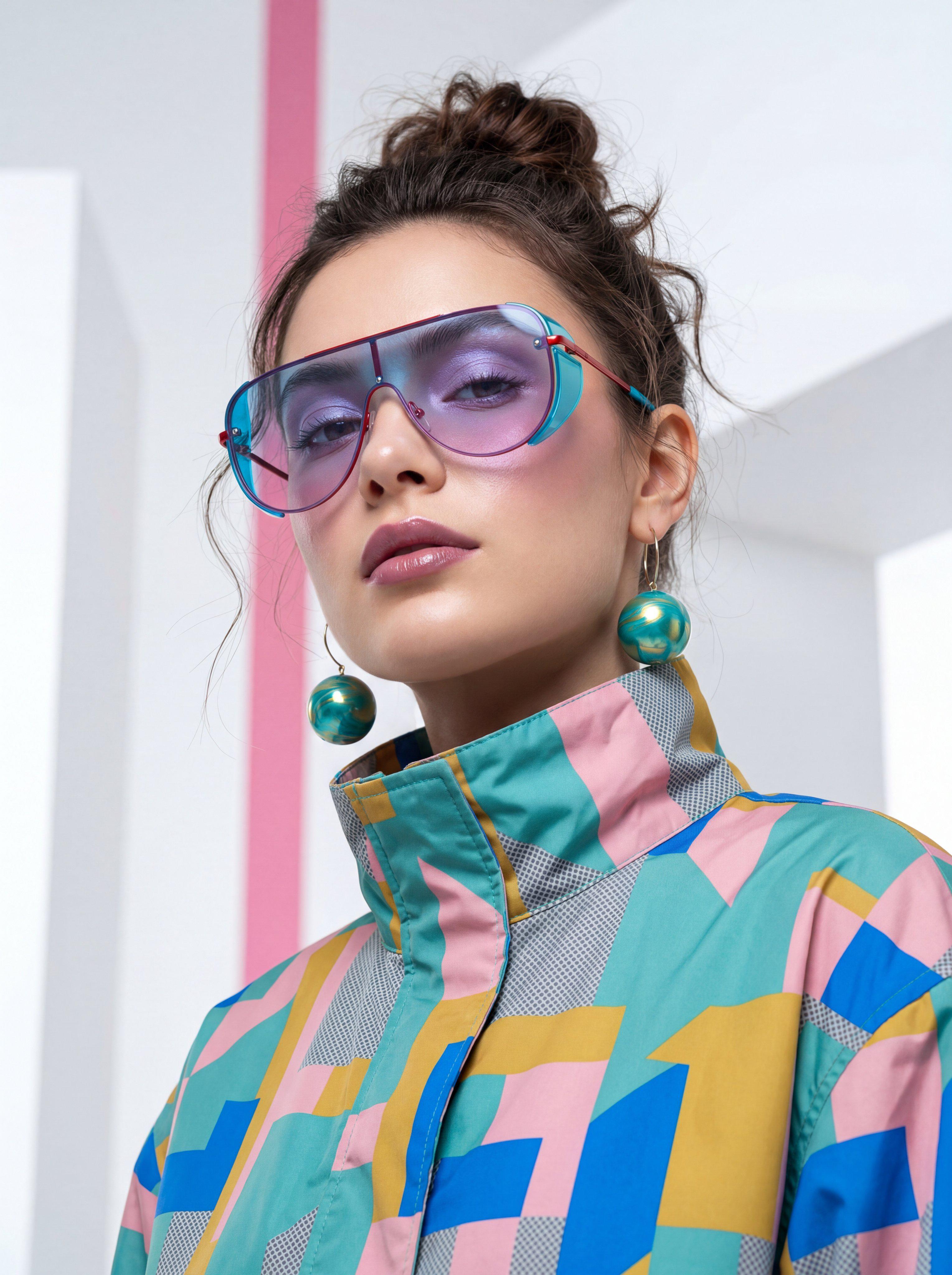 Avant Garde Sunglasses Pink Stripe Architecture Low Angle