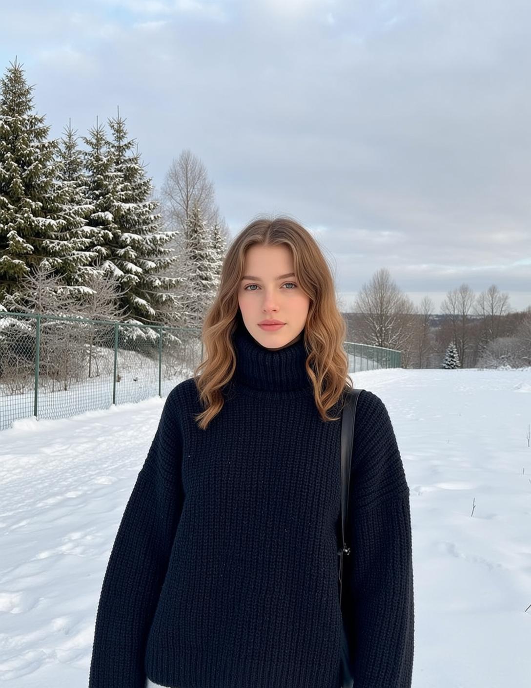 Navy Sweater Studio Portrait reference photo