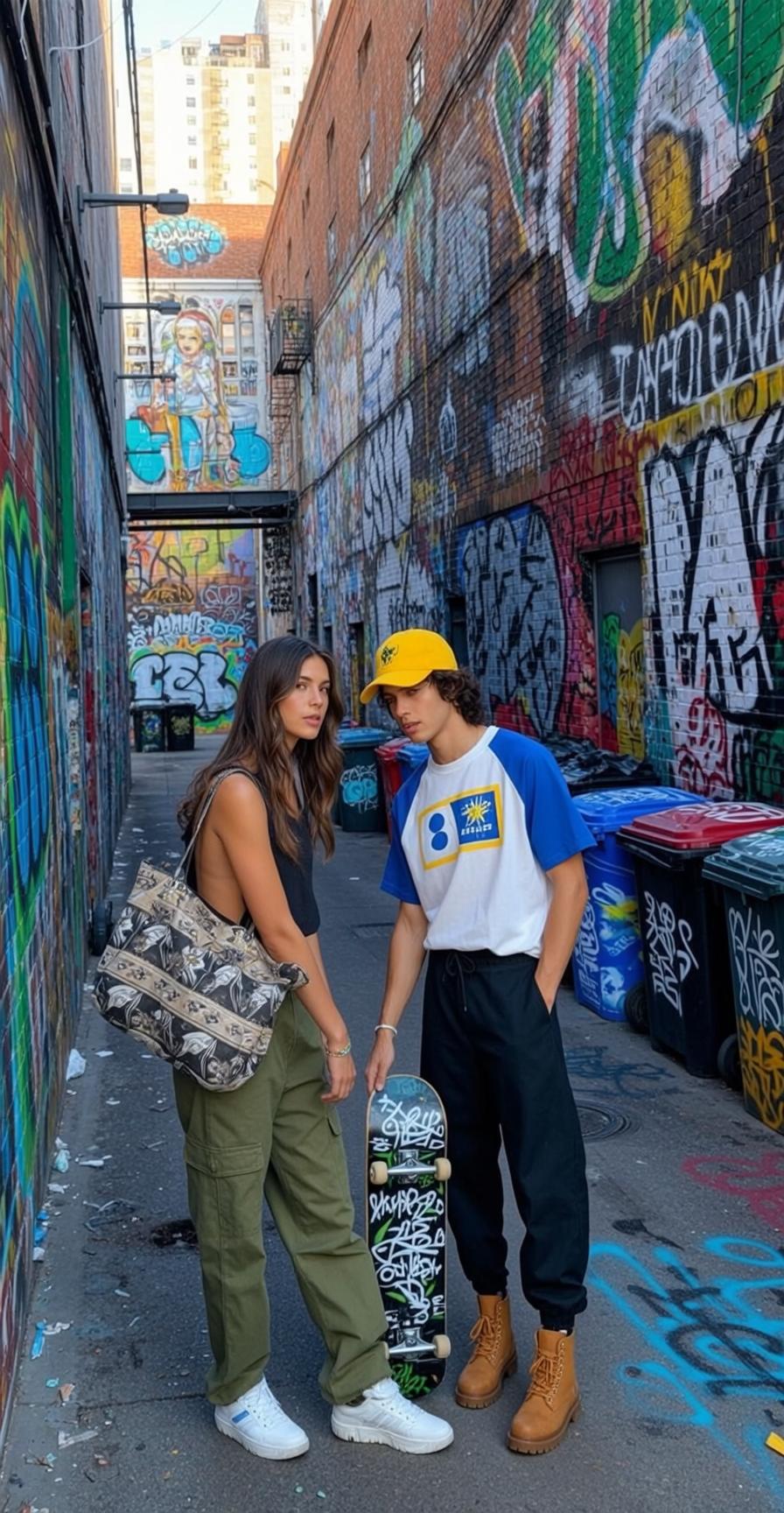 Graffiti Alley Couple Street Style reference photo