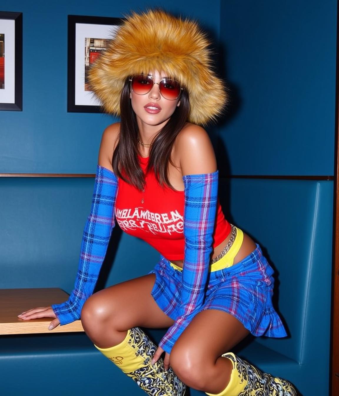 Y2k Young Long Dark Brown Straight Tan reference photo