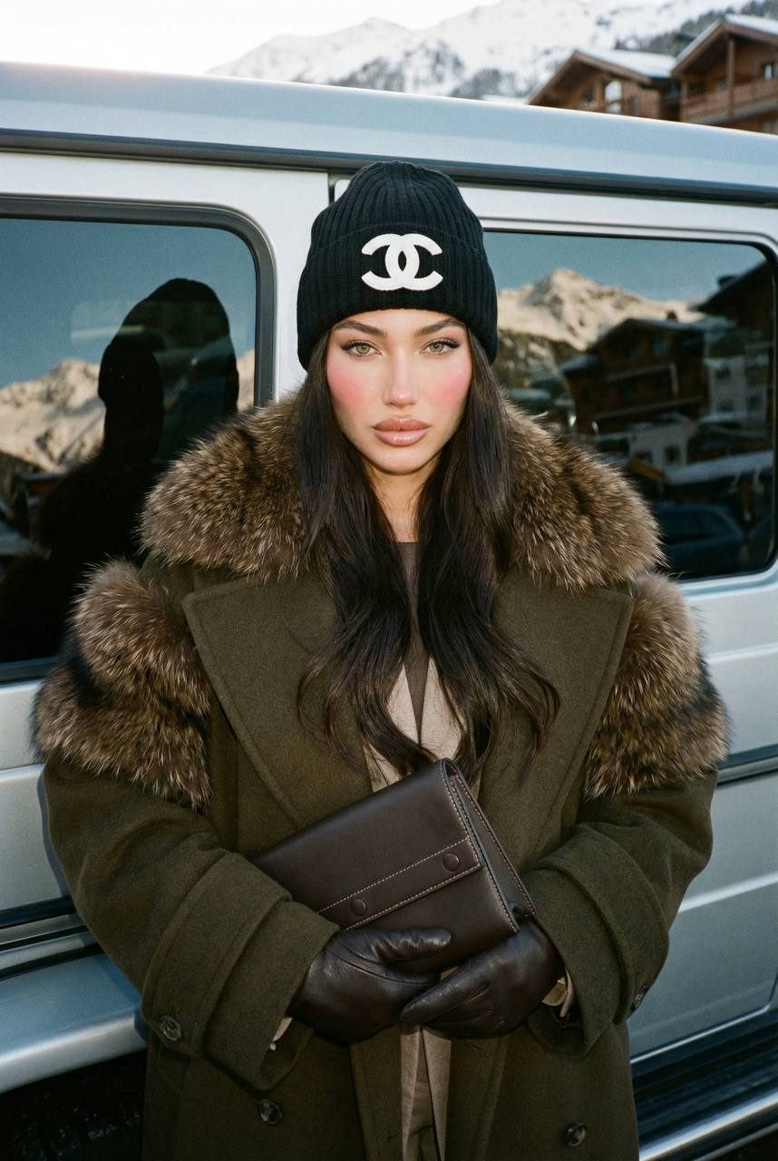 Winter Resort Fashion Portrait Realistic