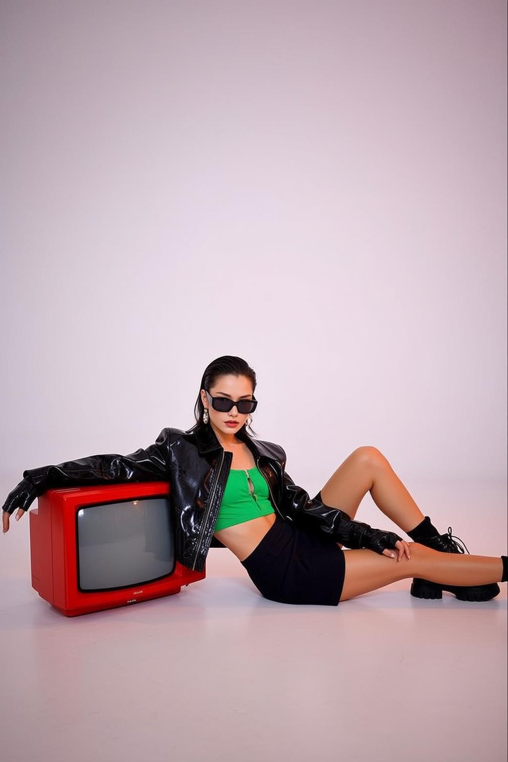 Green Crop Top TV Floor reference photo