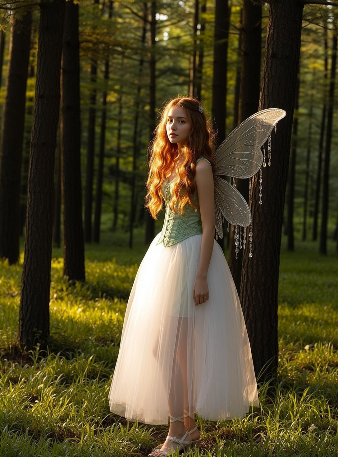 Green Corset Fairy Portrait reference photo