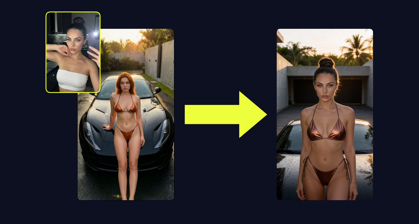 Lily remix walkthrough for Bronze Copper Bikini Beach Pose Serene Lighting